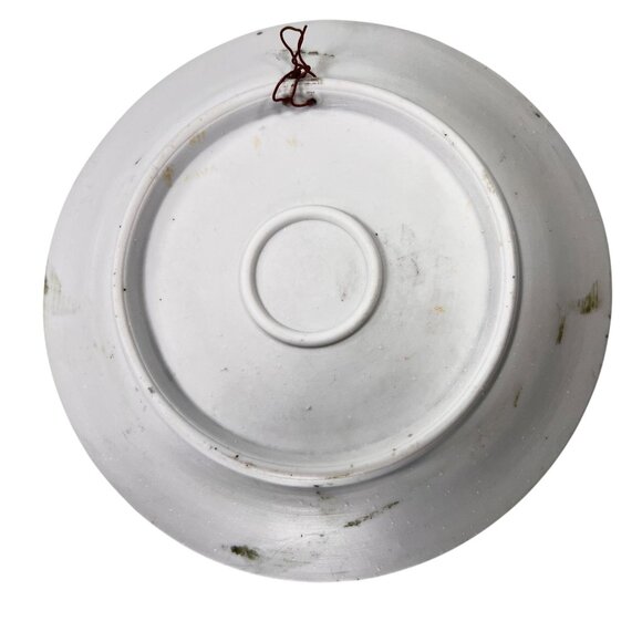 Jasperware Green White Lady Cameo Plate 6" Silhouette Bonnet Embossed Wall Hang - Picture 6 of 7